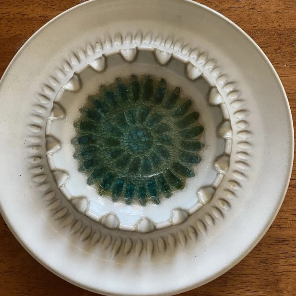 SOLD. Rare! Robert Maxwell mid century modern floral ashtray - vintage 1970’s - Picture 1 of 4